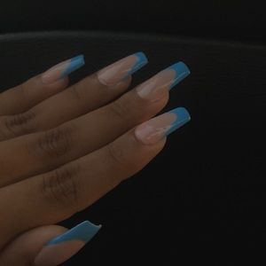 french tip blue